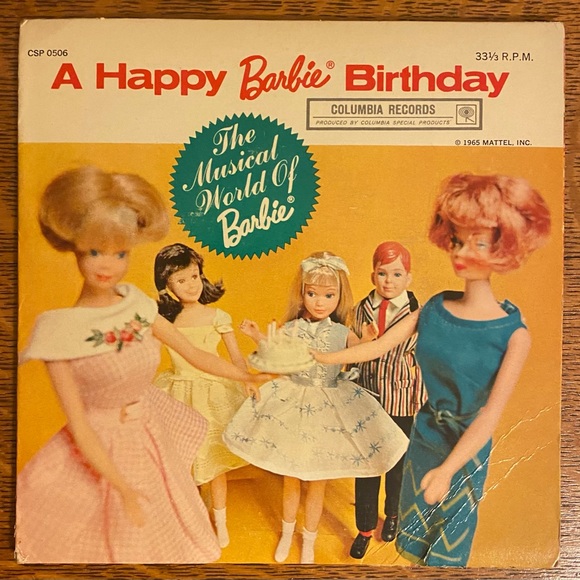 Set of 5 RARE 1965 Mattel Musical World of Barbie 7” Records, 45 RPM *See Notes - Picture 8 of 16